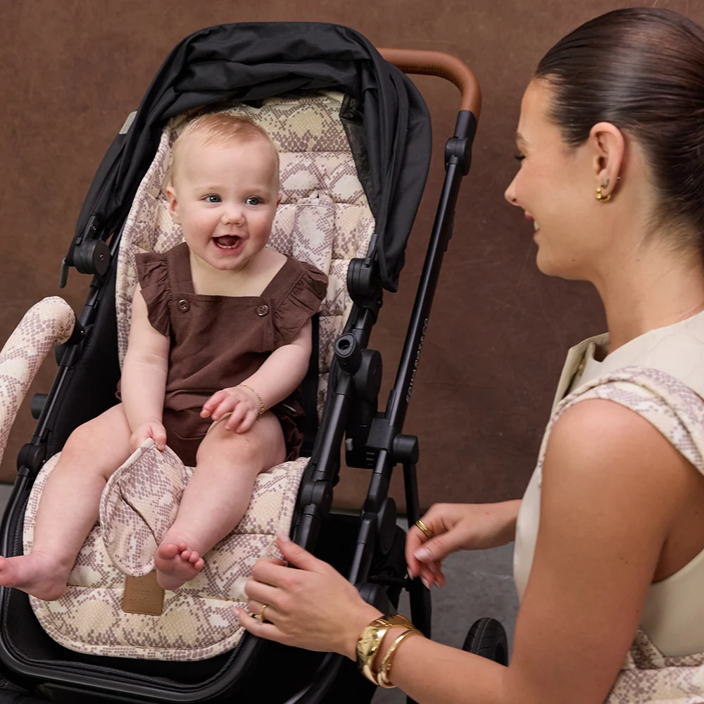 Almond Snake Universal Linen Pram Liner - Image 3