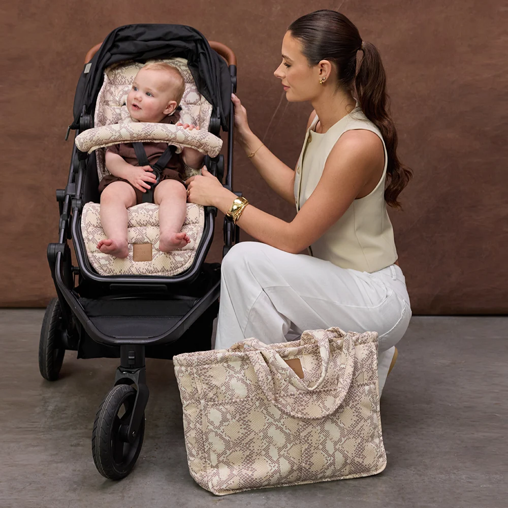 Almond Snake Universal Linen Pram Liner - Image 5