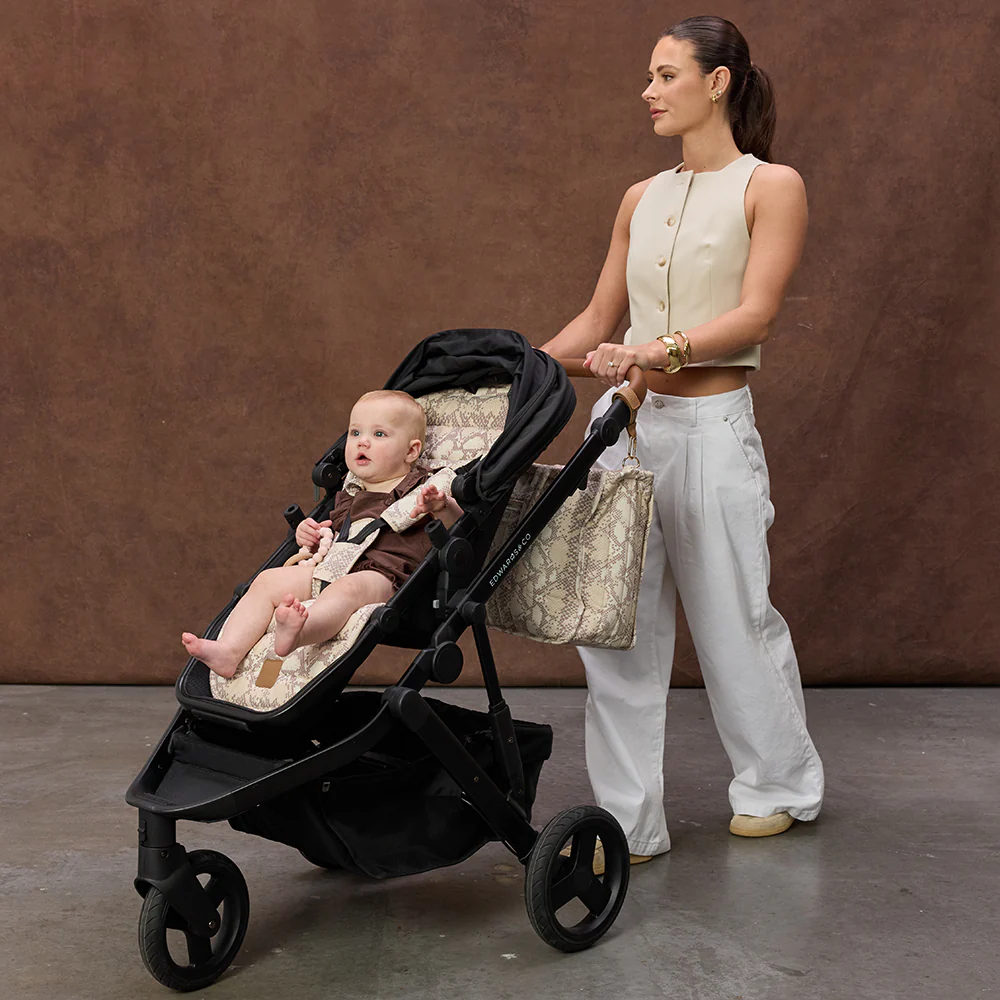 Almond Snake Universal Linen Pram Liner - Image 6