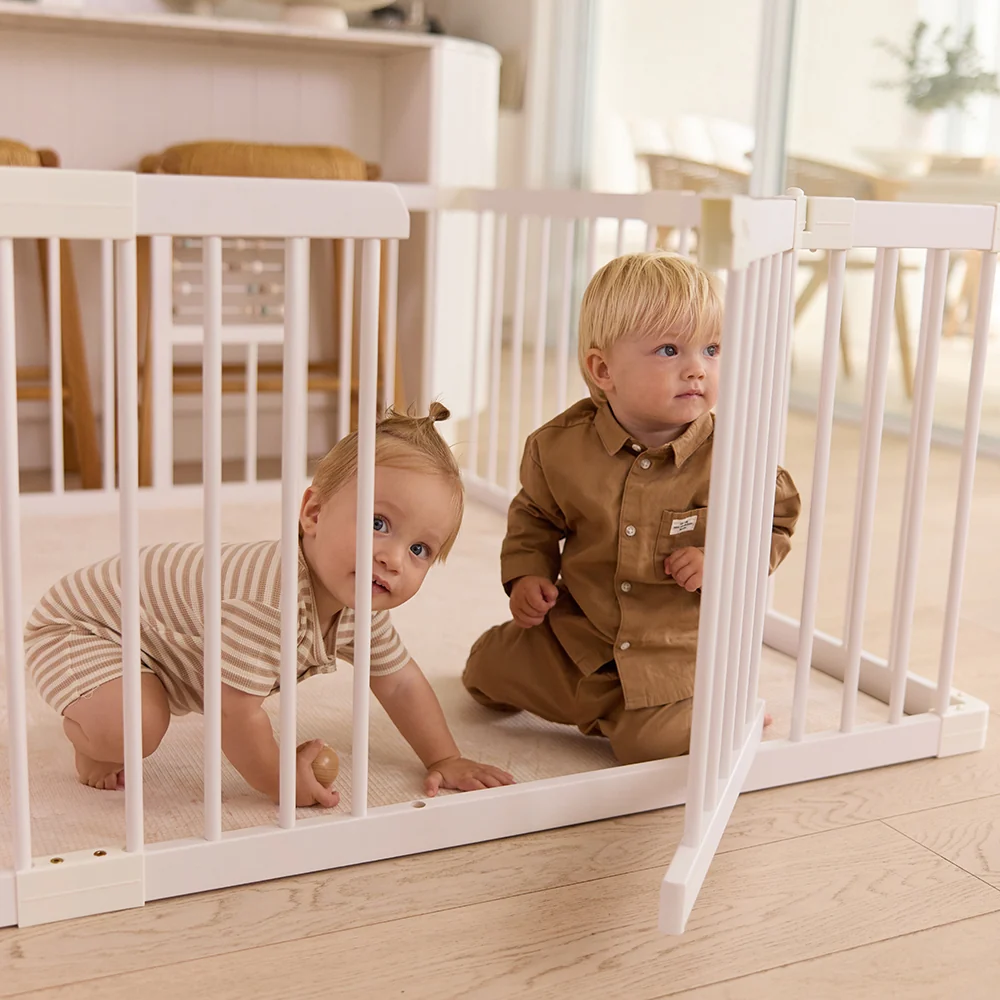 White Wooden Baby Play Pen - Image 8