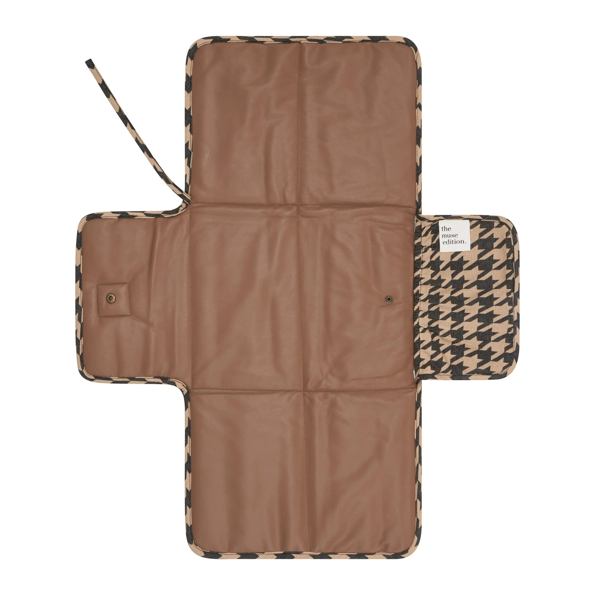 Black Houndstooth Linen Change Mat - Image 4
