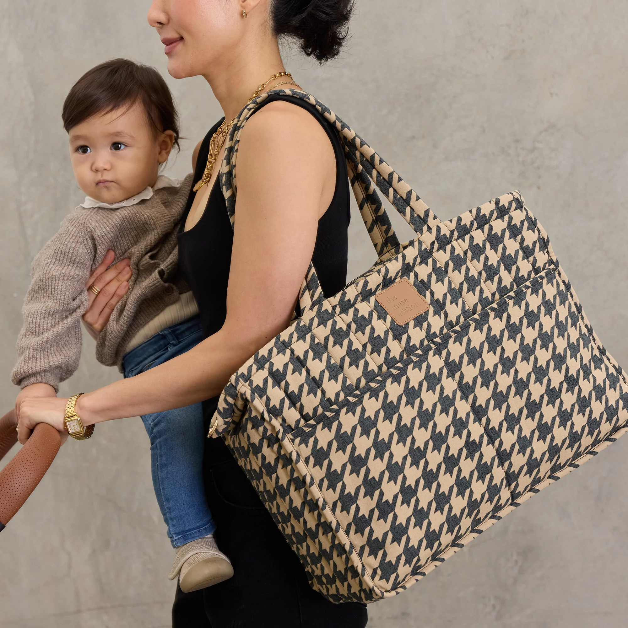 Black Houndstooth Muse Baby Bag - Image 9