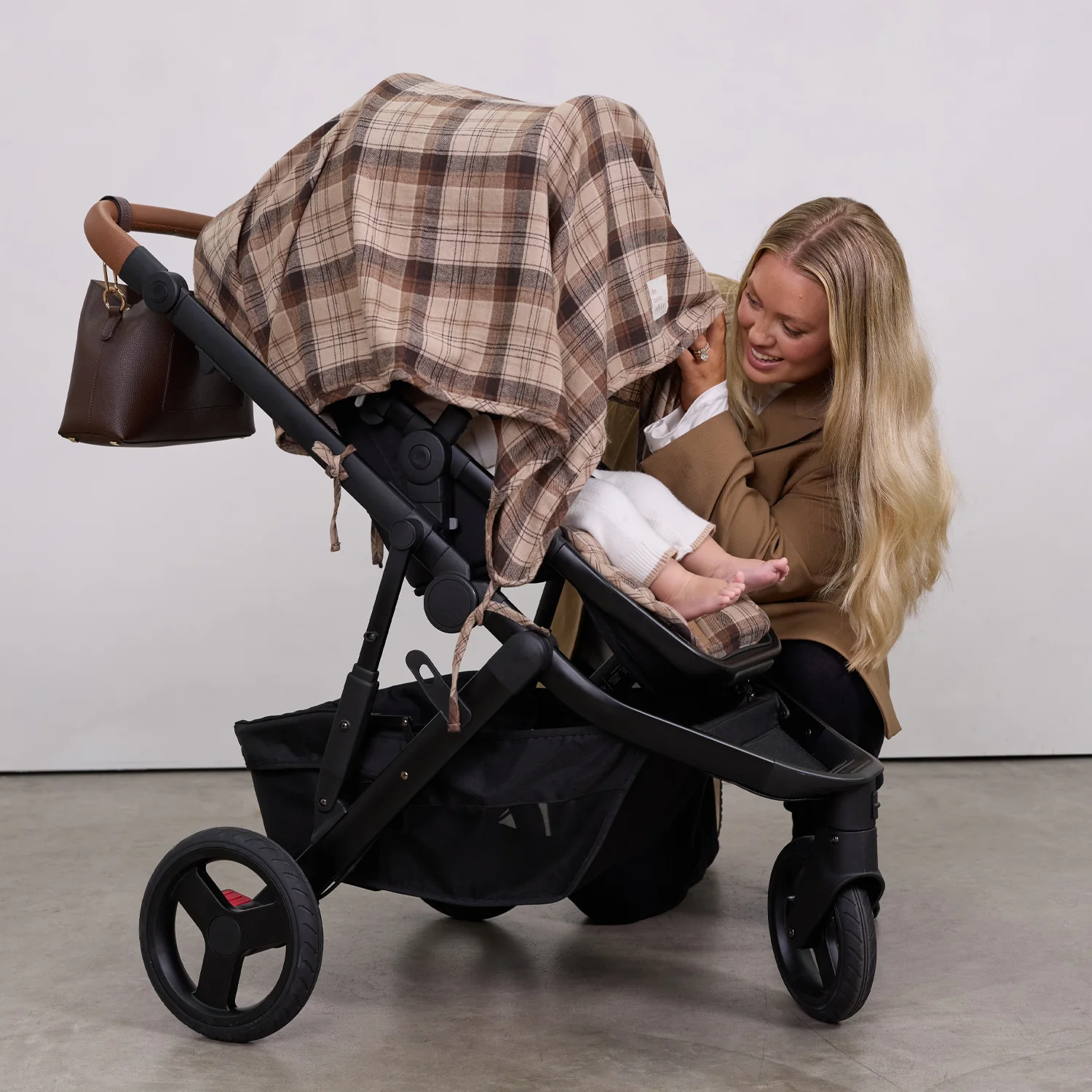 Chocolate Check Baby Blanket - Image 6