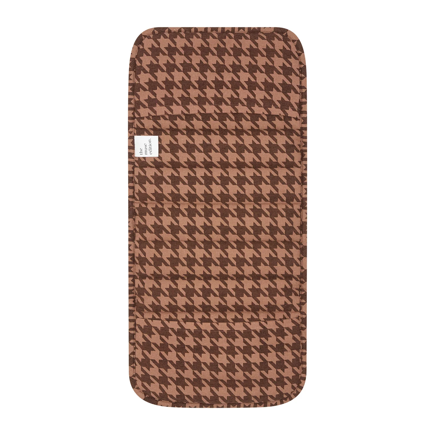 Cocoa Houndstooth Universal Linen Bassinet Liner - Image 7