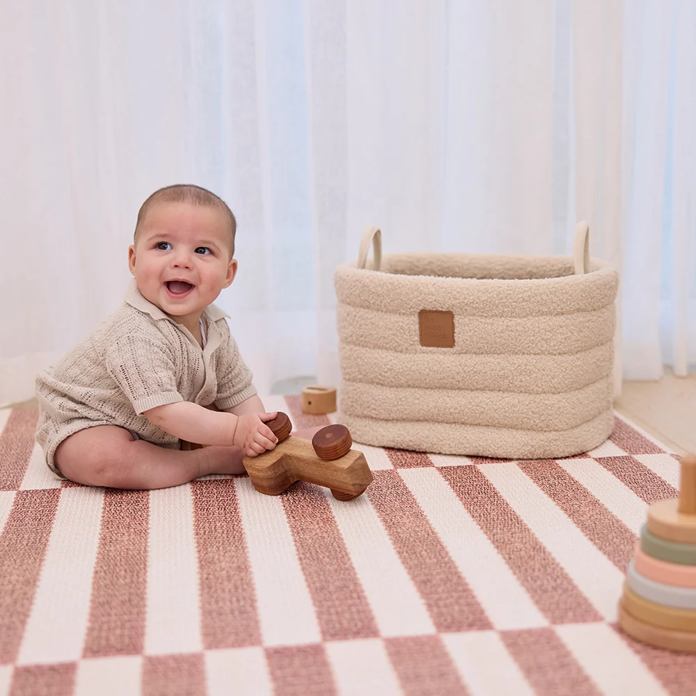 Large Foam Play Mat - Cocoa Stripe/Breeze - Image 4