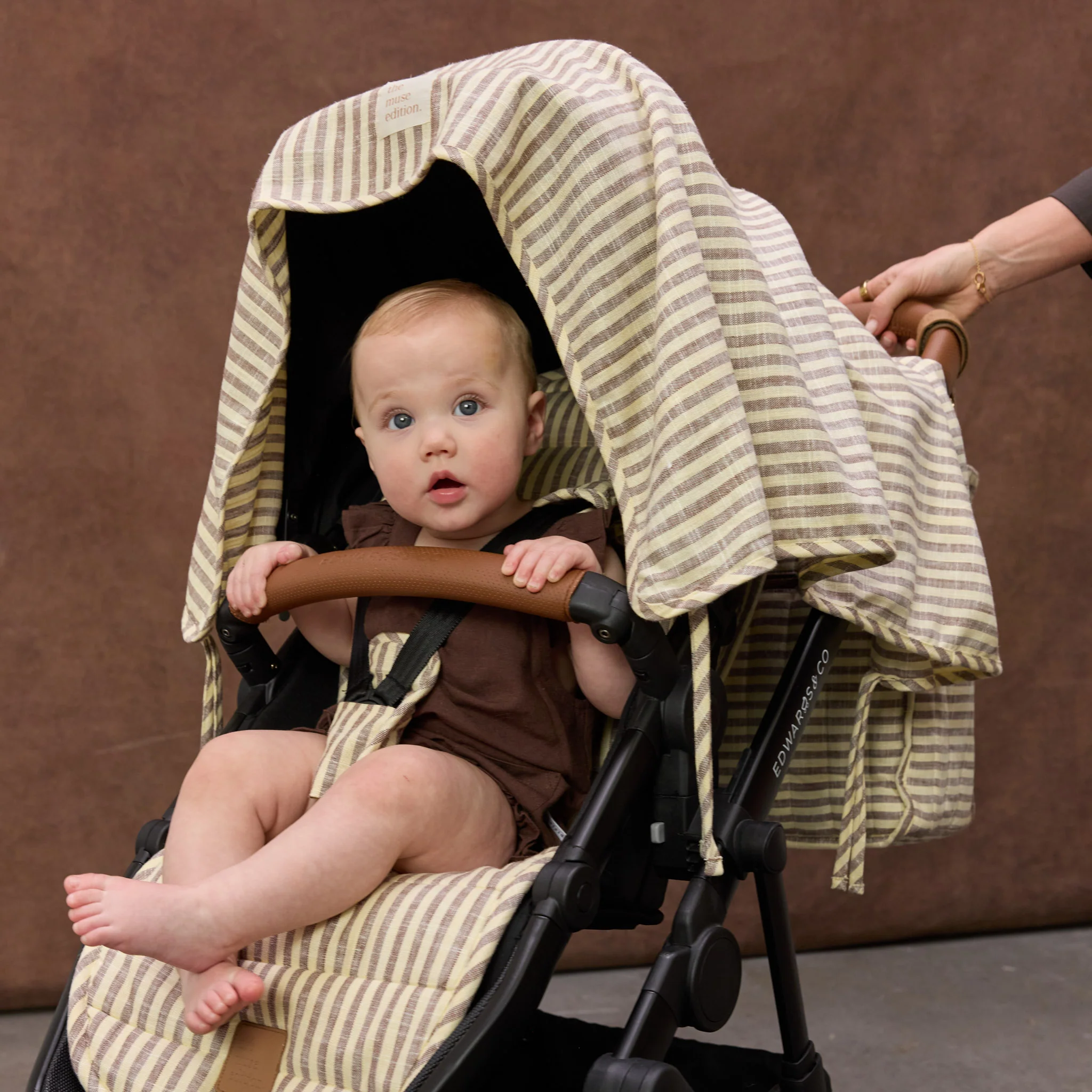 Lemon Sorbet Stripe Linen Baby Blanket - Image 5