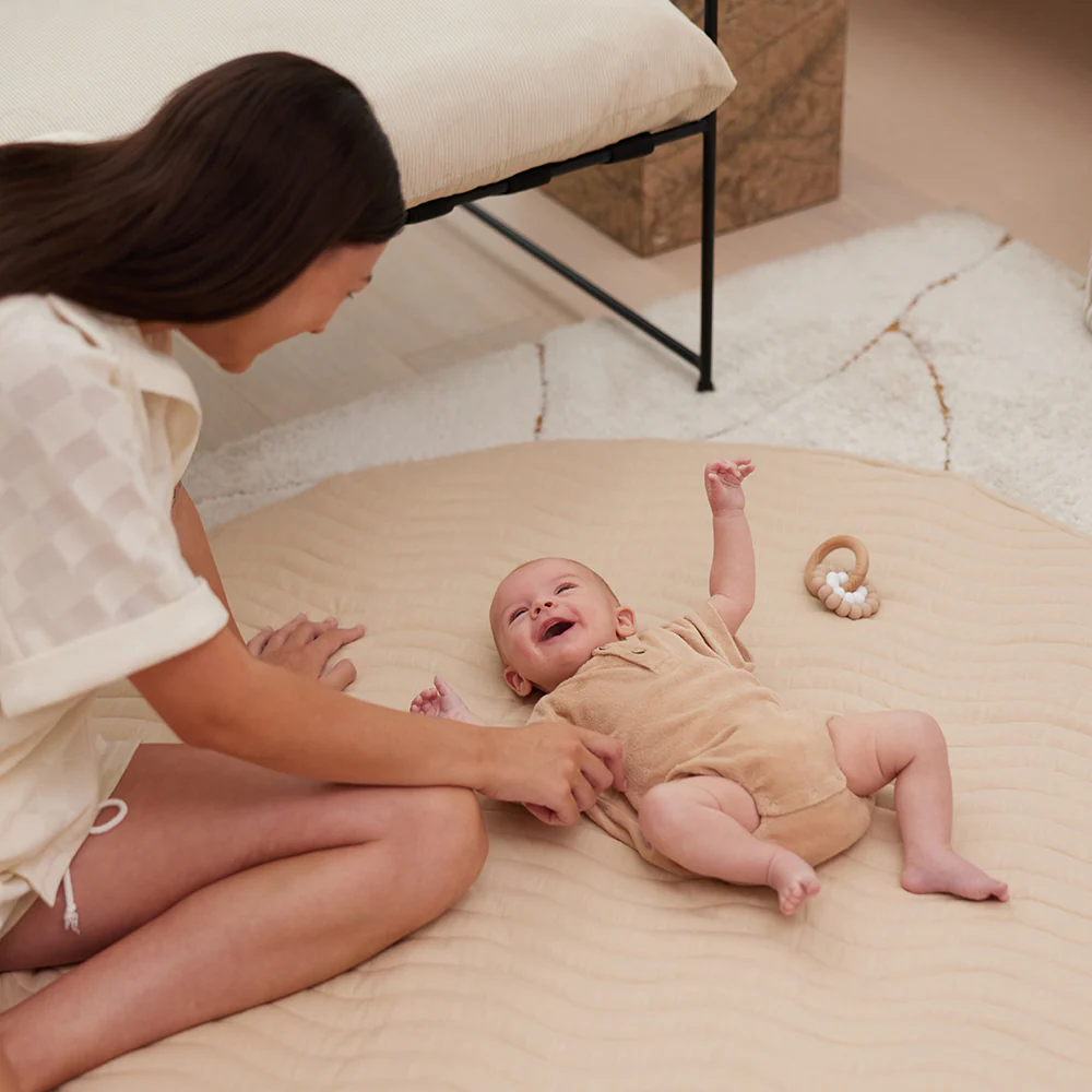 Natural Linen Baby Play Mat - Image 3