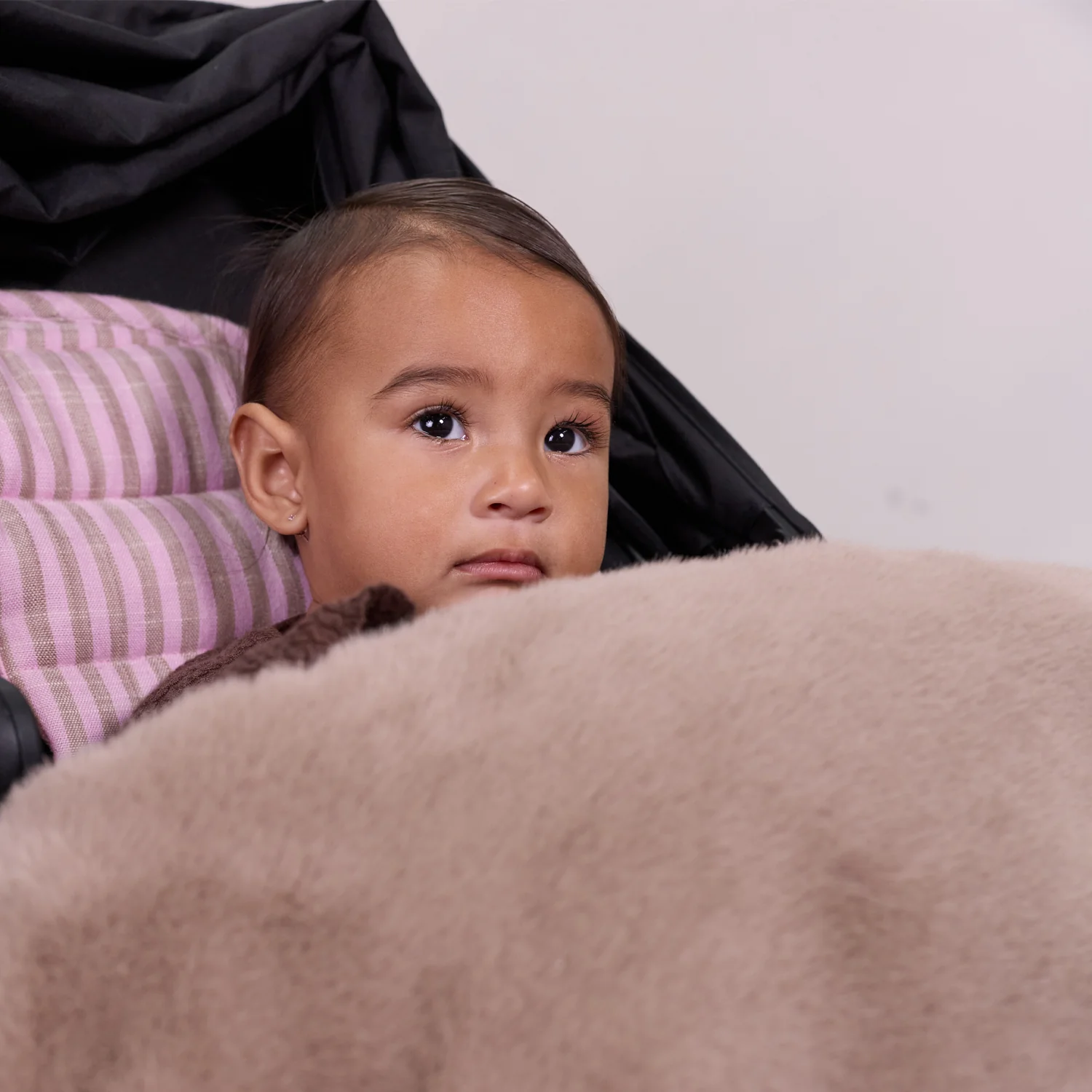 Mink Faux Fur Winter Pram Cosy Insert - Image 5