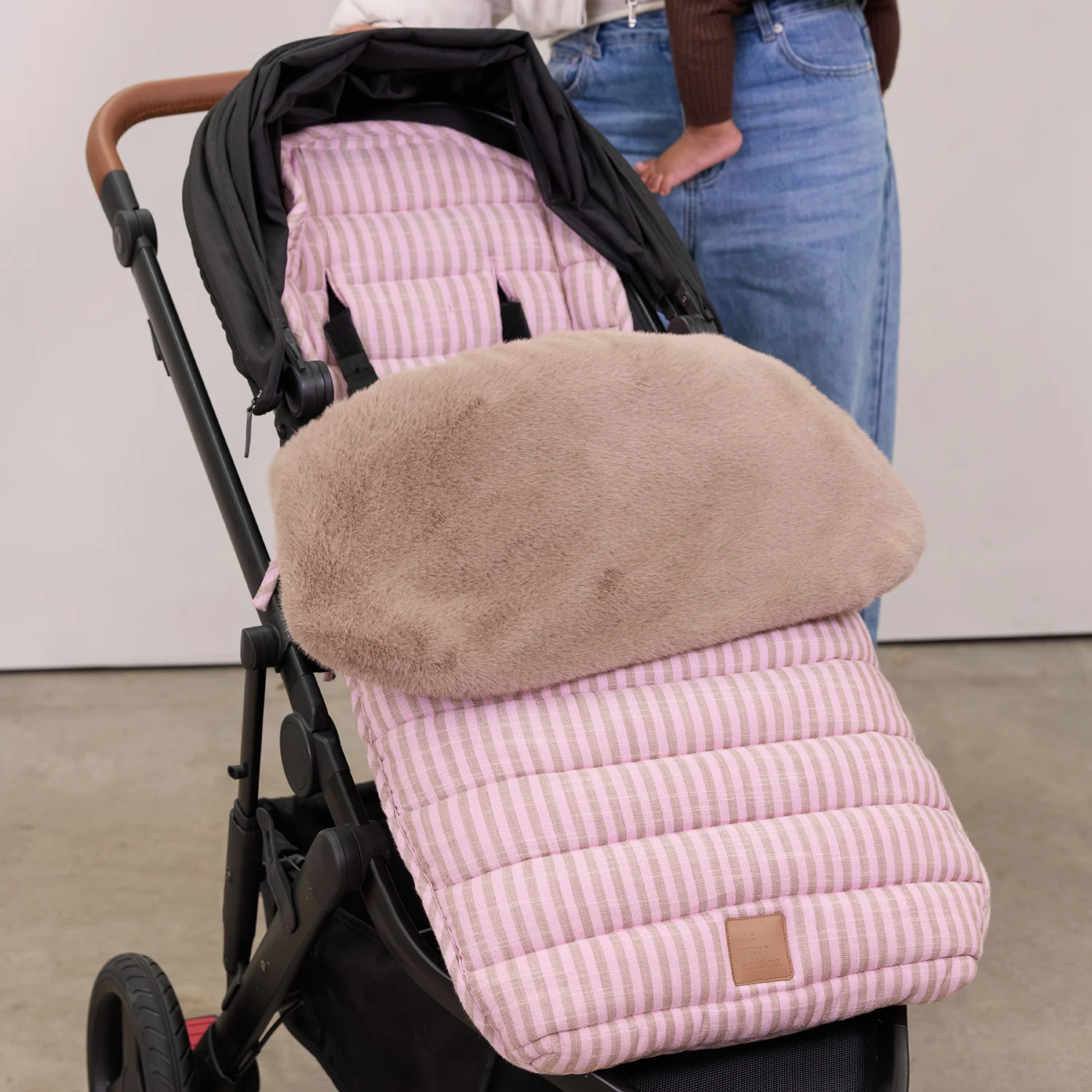 Mink Faux Fur Winter Pram Cosy Insert - Image 6
