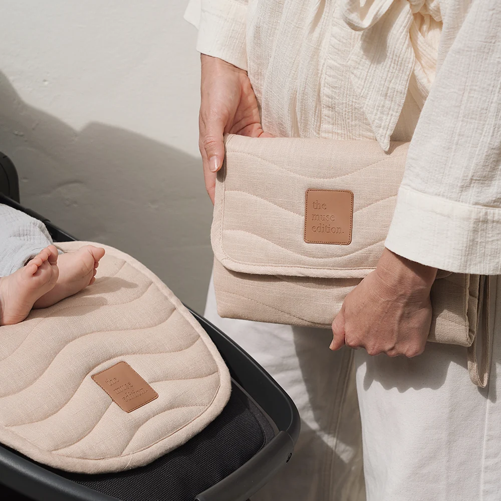 Natural Universal Linen Pram Liner - Image 3