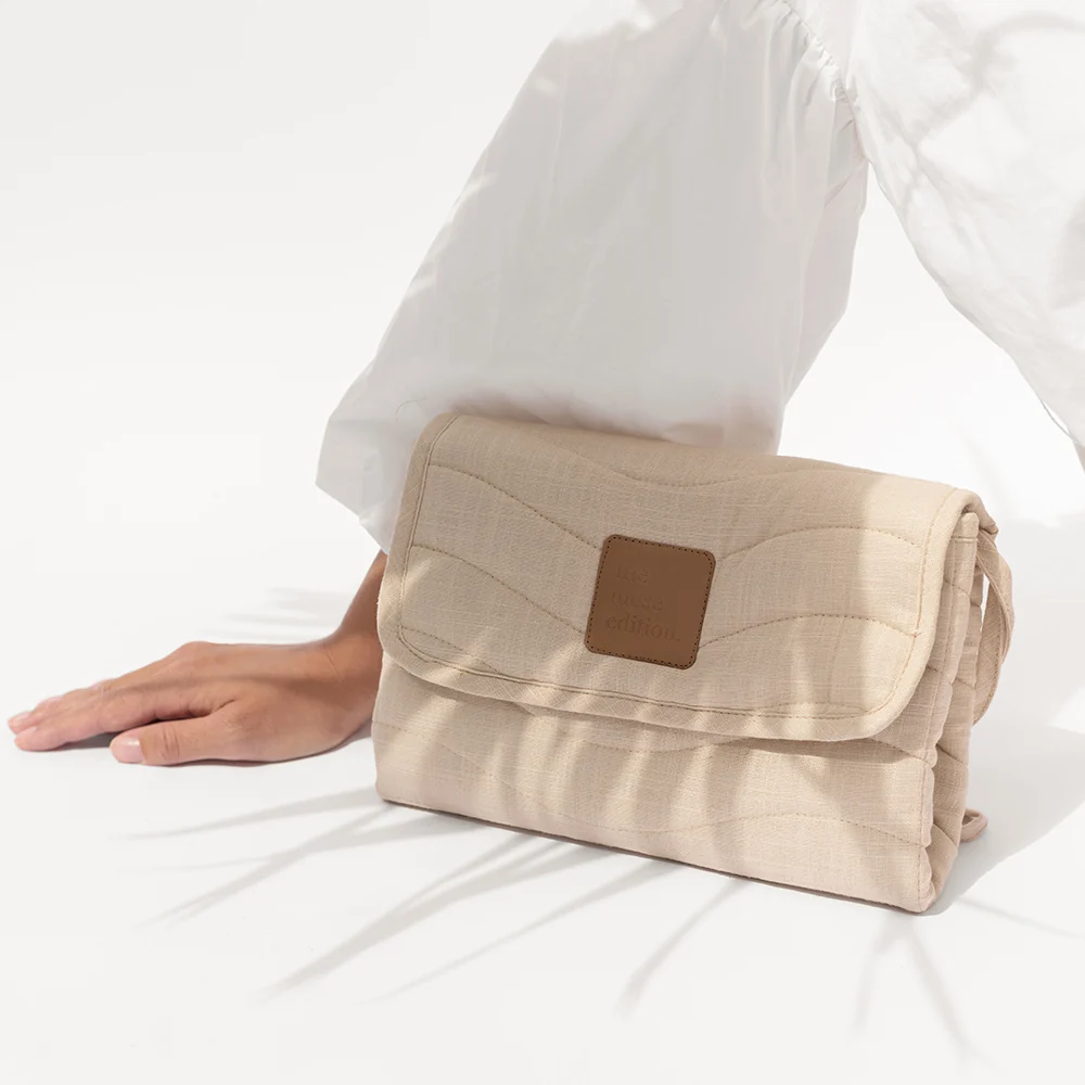 Natural Linen Change Mat - Image 3