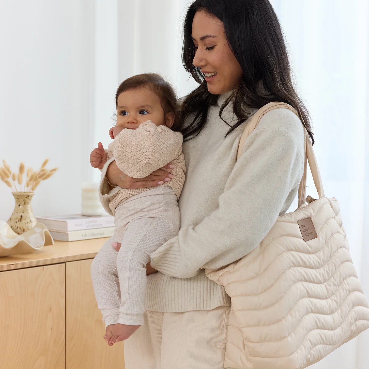 Natural Wave Quilted Baby Bag - Image 7