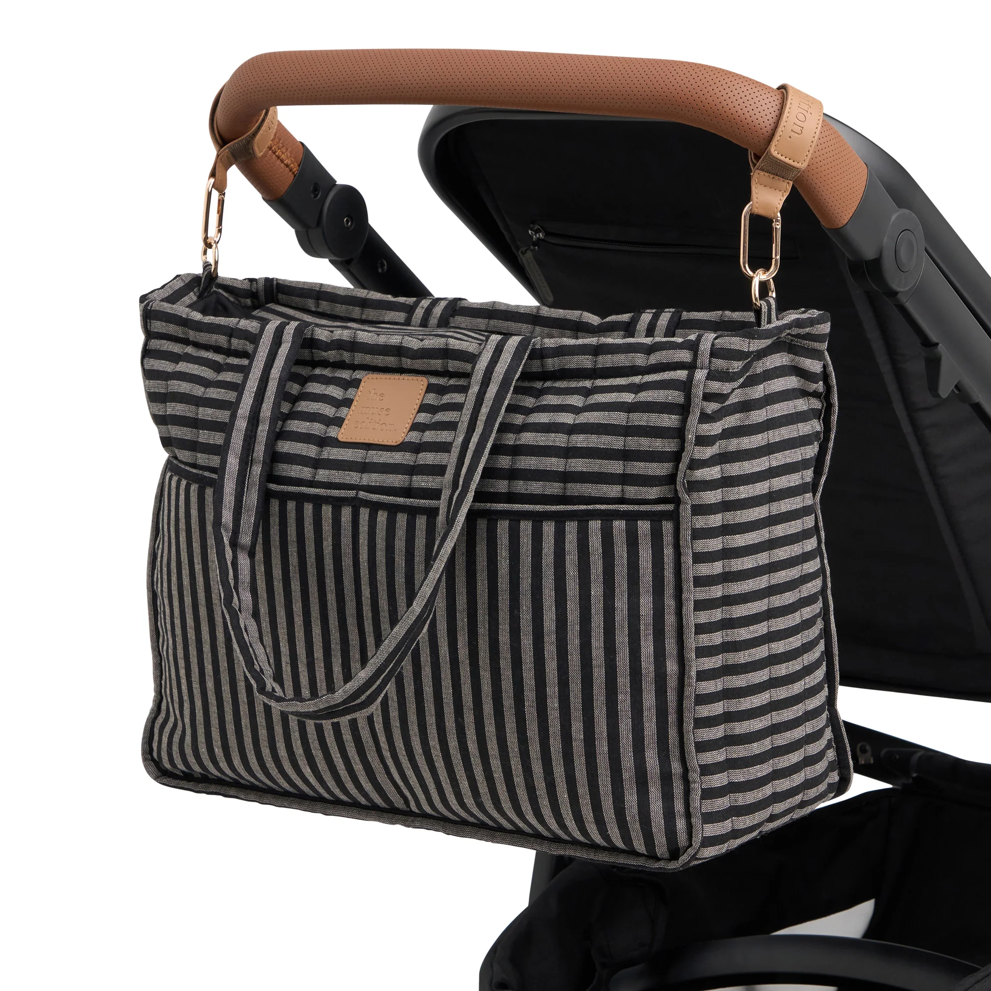 Noir Stripe Muse Baby Bag - Image 6