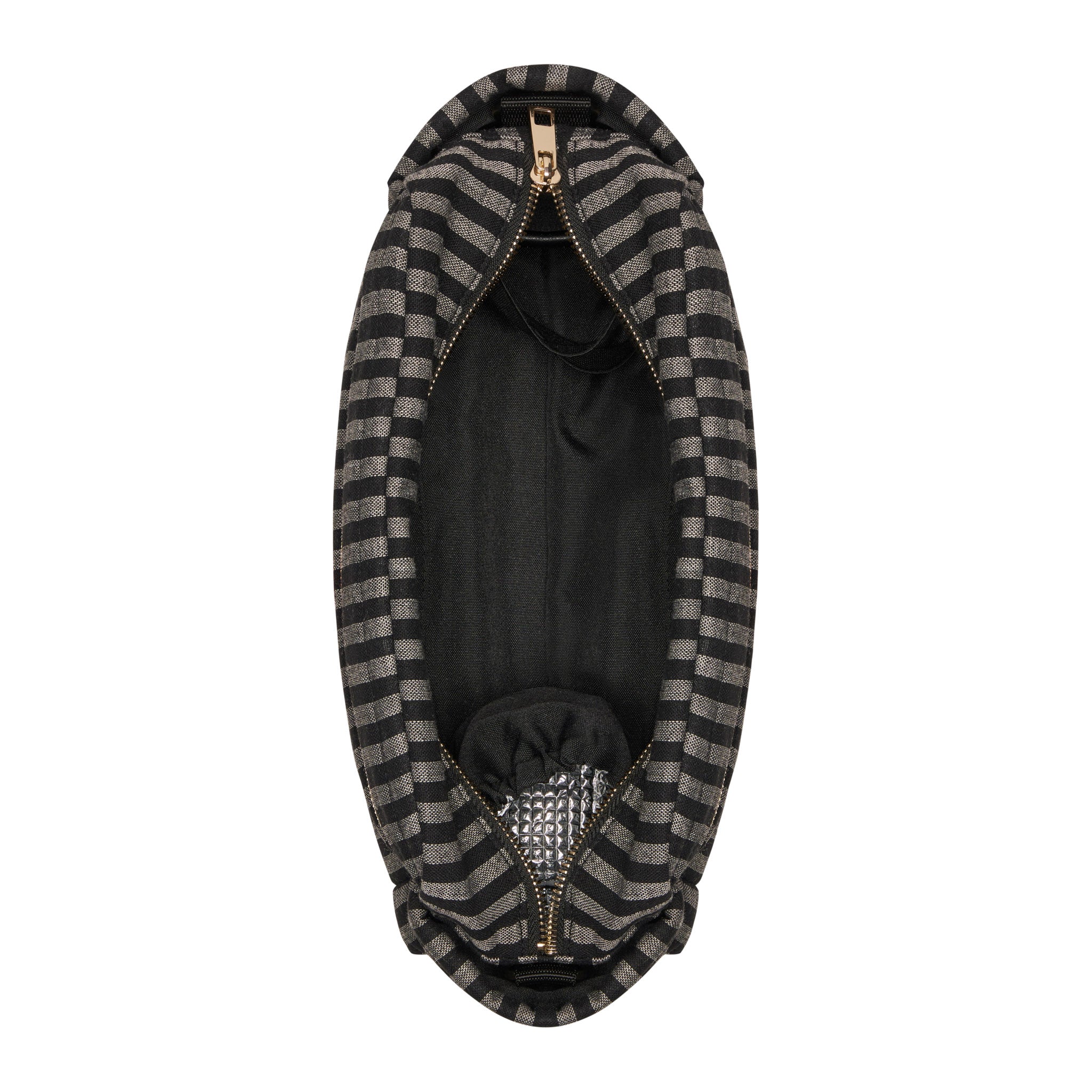 Noir Stripe Linen Baby Pram Caddy - Image 3
