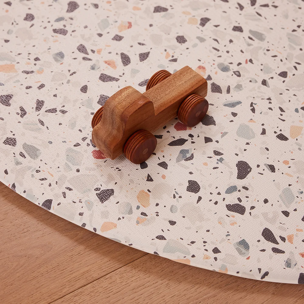 Round Foam Play Mat - Terrazzo/Weave - Image 10