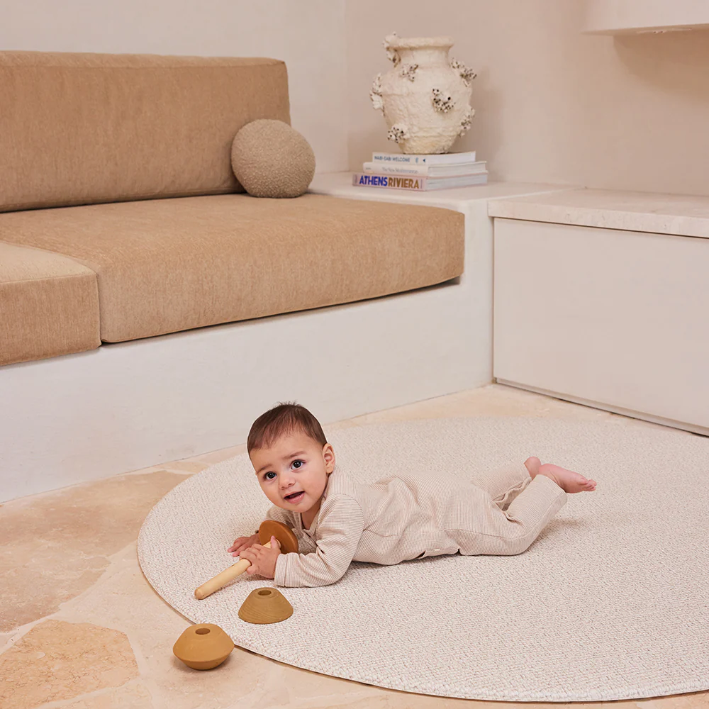 Round Foam Play Mat - Terrazzo/Weave - Image 11
