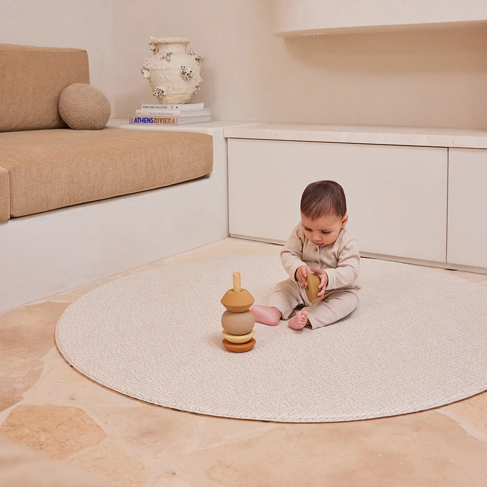 Round Foam Play Mat - Terrazzo/Weave - Image 4
