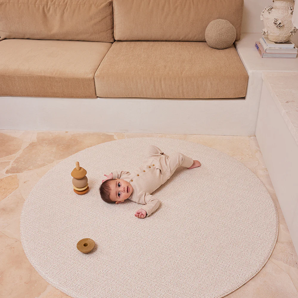 Round Foam Play Mat - Terrazzo/Weave - Image 5