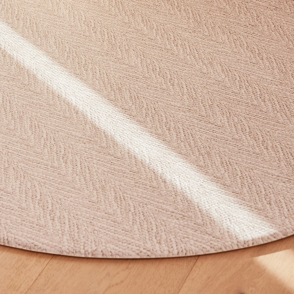 Round Foam Play Mat - Travertine/Herringbone - Image 9