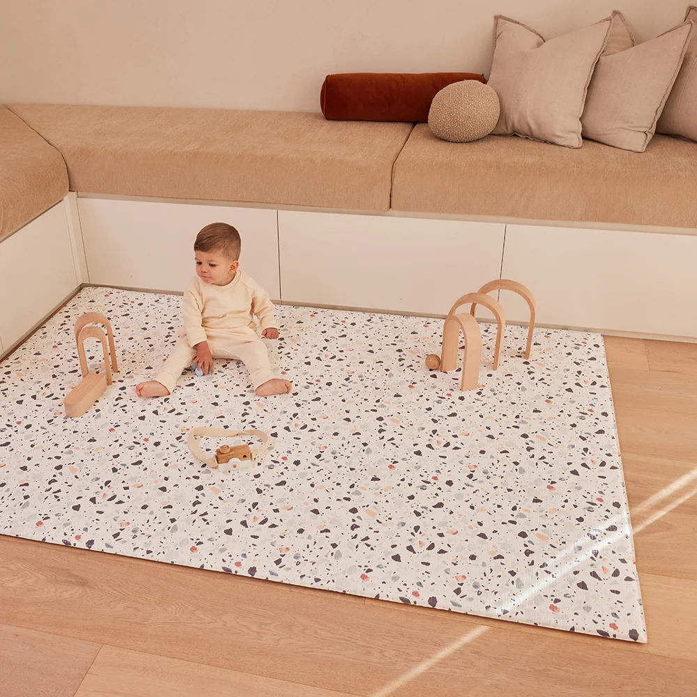 Large Foam Play Mat - Terrazzo/Weave - Image 4