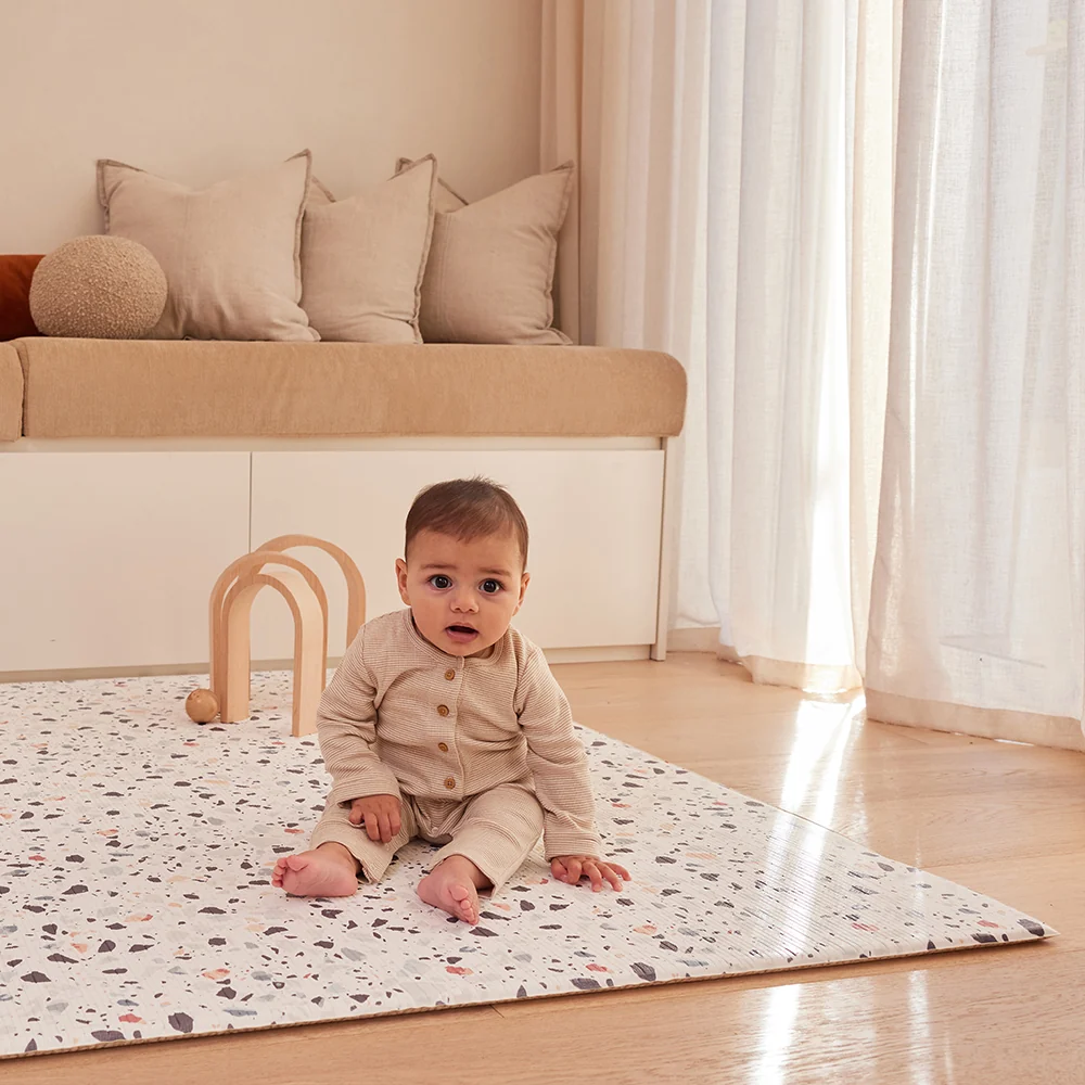 Large Foam Play Mat - Terrazzo/Weave - Image 6