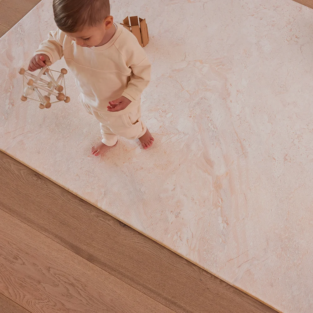 Large Foam Play Mat - Travertine/Herringbone - Image 7