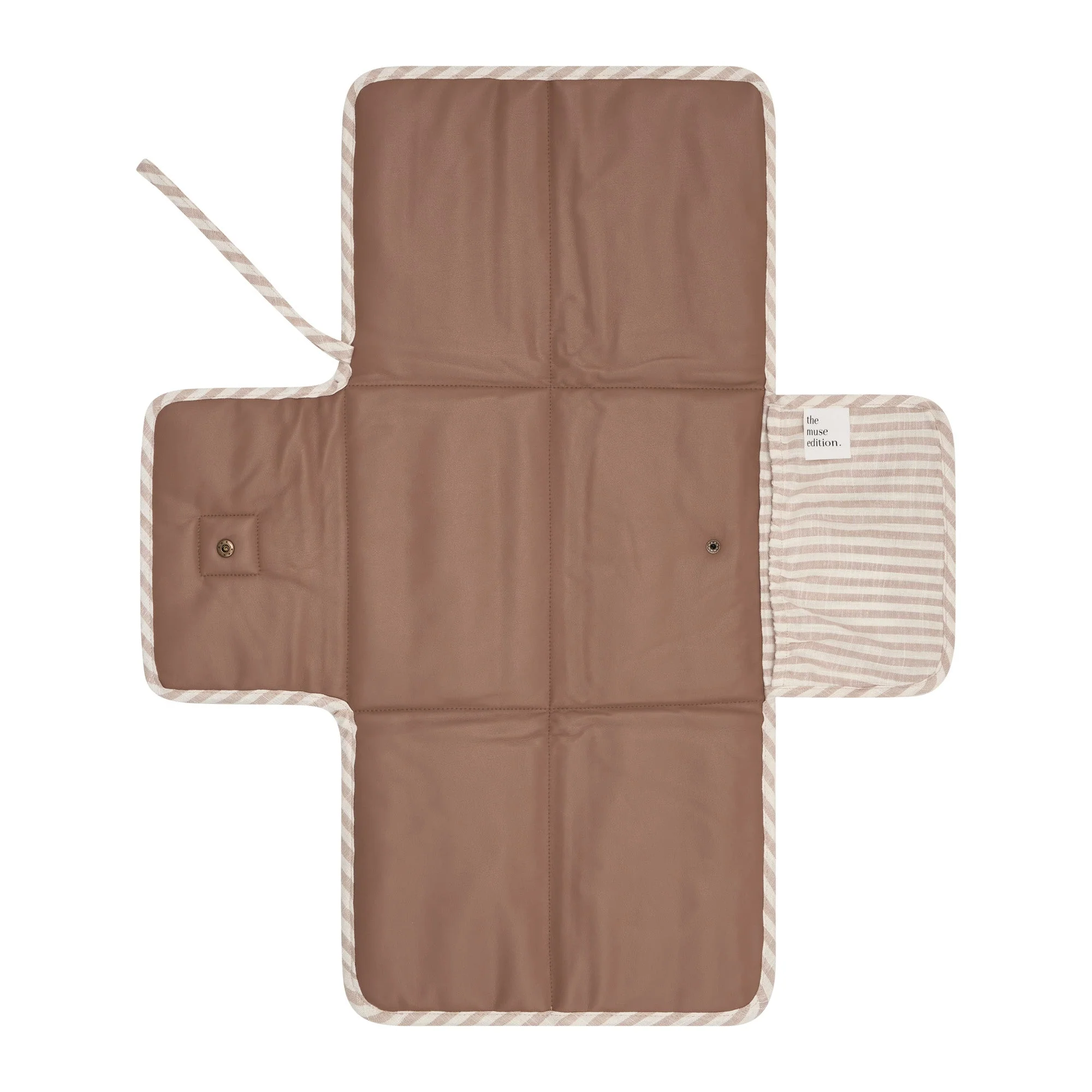 Natural Stripe Linen Change Mat - Image 4